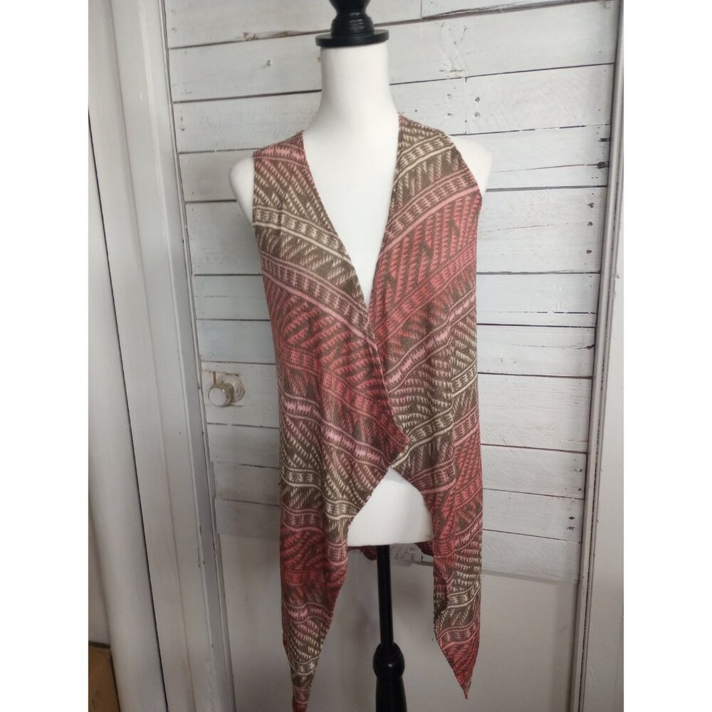 VTG Deb Women's Small Knit Open Front Waterfall Cardigan Coverup Lightweight